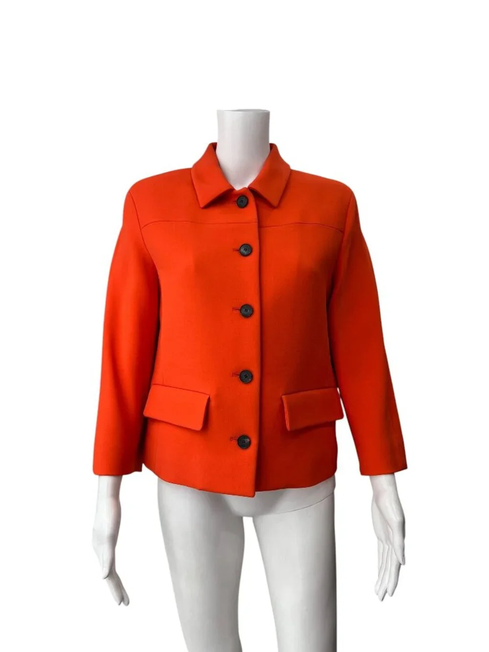 Christian Dior 2022 Spring Orange Wool Silk Jacket size 12/FR 44